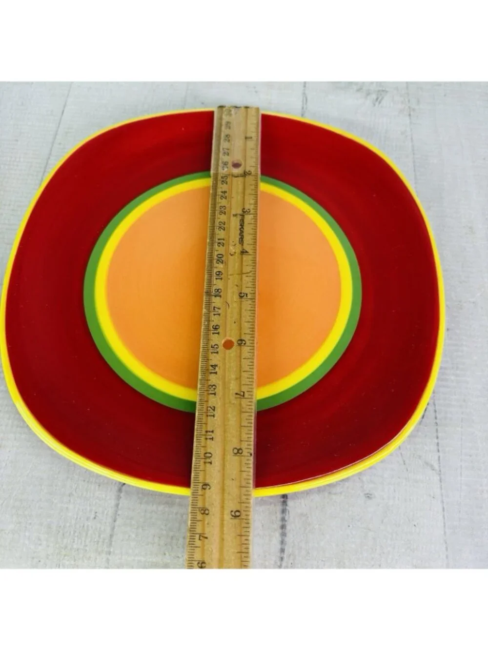 Dansk CARIBE ARUBA ORANGE & Red Green Yellow Rings 8 3/4